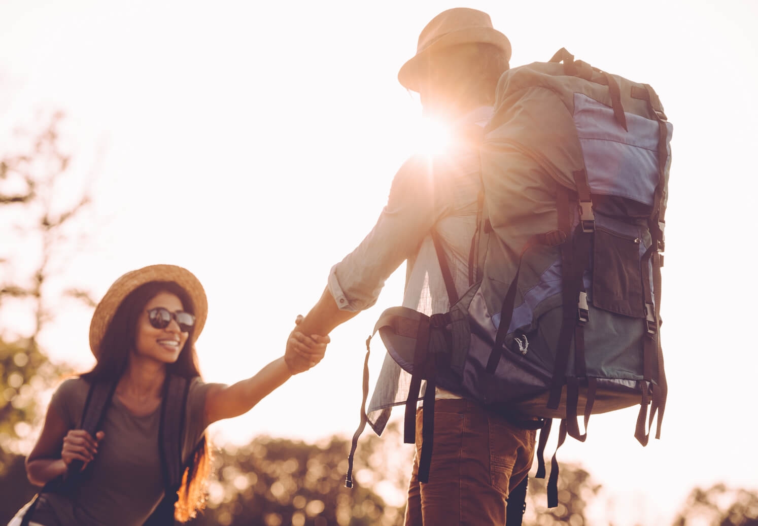 With a backpack on your back, yes, but with a full stomach