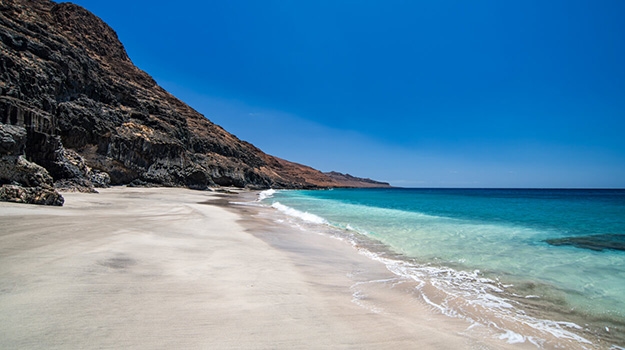 The beaches of the island of São Nicolau