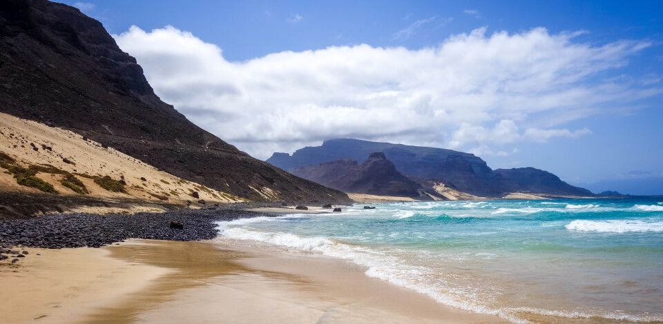 The beaches of the island of São Vicente